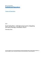 Hush gal no more : a ministerial approach to integrating woman's theology in the Black church